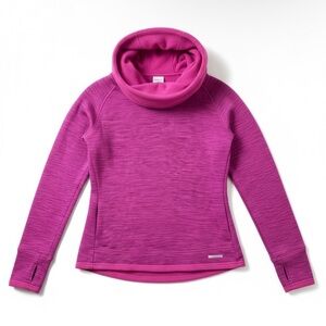 Avalanche Pink Cowl Neck Fleece Lined Sweatshirt
